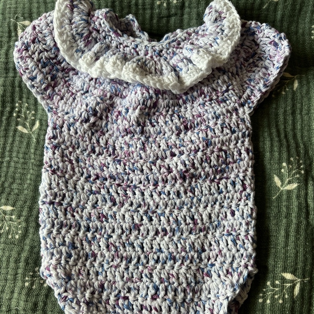 New romper handmade/ crochet for baby girl
